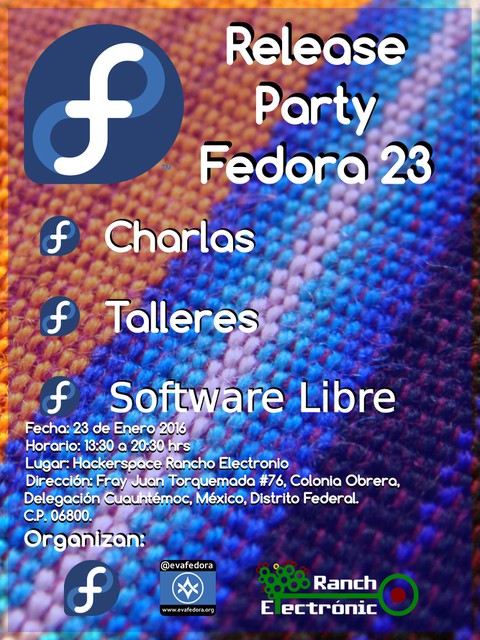 Imágenes para Release Party Fedora 23 Cartel