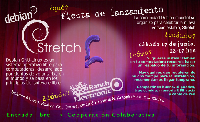 Imágenes para Fiesta de lanzamiento de Debian 9Stretch en Rancho
